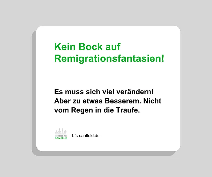 Kein Bock auf Remigrationsfantasien!